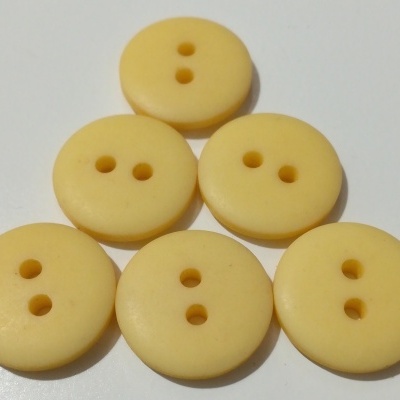 Botão Amarelo Mate -15 mm Pack 12