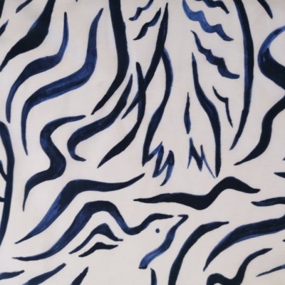 Tissu Voile BLUE BIRD