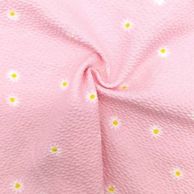 Malha Jersey Jacquard c/ Elastano MARGARIDAS