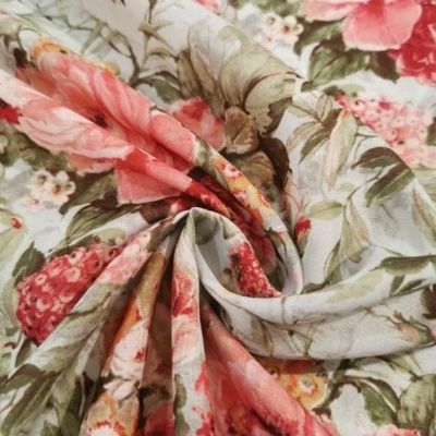 Tecido Viscose FLOREADO ROSA