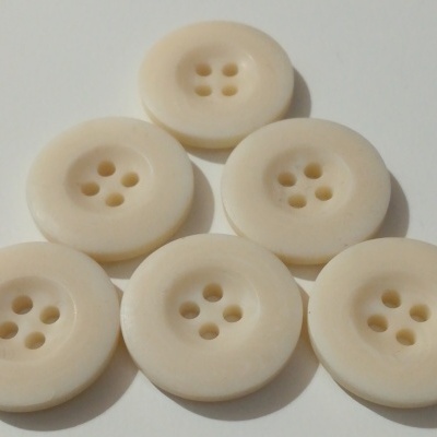 Botão Branco Mate - 20 mm Pack 12