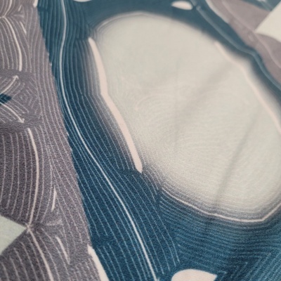 Malha Jersey Licra LOSANGOS AZUL