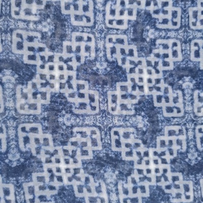 Tissu mousseline CROISÉ BLEU