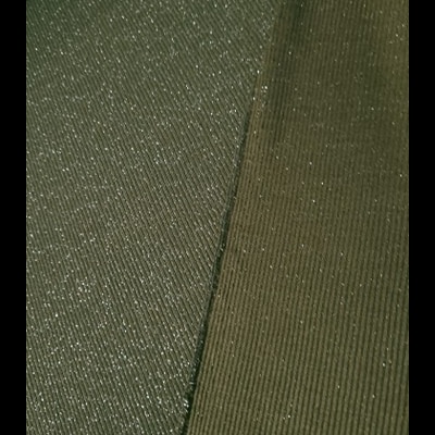 Maille côtelée/rib avec lurex VERT RIVER WOOD