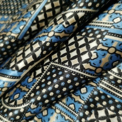 Tecido Cetim ABSTRATO BLUE