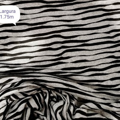 Malha Jersey CINZENTO ESCURO & PRETO