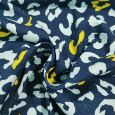 Malha Jersey alg/elast LEOPARD BLUE