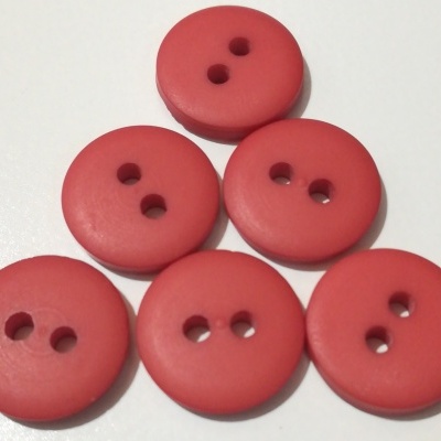 Red Button Matte-12mm Pack of 12