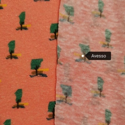 Tissu jersey coton/lin TREES