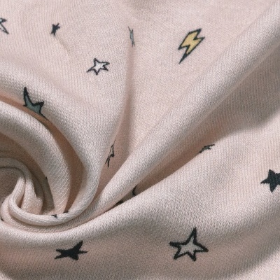 Malha Jersey Interlock algodão PINK SKY