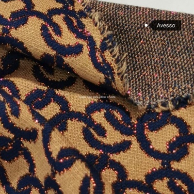 Malha Jacquard c/ Lurex CORRENTE NAVY
