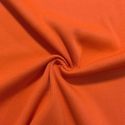 Malha canelada/rib alg/org TANGERINE