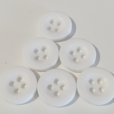 Botón blanco mate -12 mm Paquete de 12