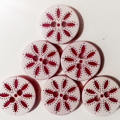 Botão Flor Rosa - 12 mm Pack 12