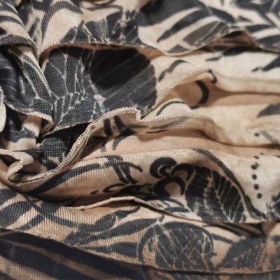 Pleated Jersey Fabric BROWN WAVES