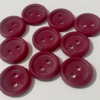 Botão BORDÔ Mate-12 mm Pack 12