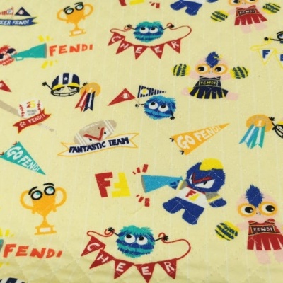 Tissu coton matelassé YELLOW FENDI