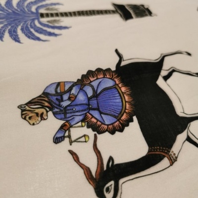 Tecido Algodão BRANCO PALMEIRAS