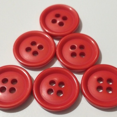 Botão Red Laranjado - 15mm Pack 12