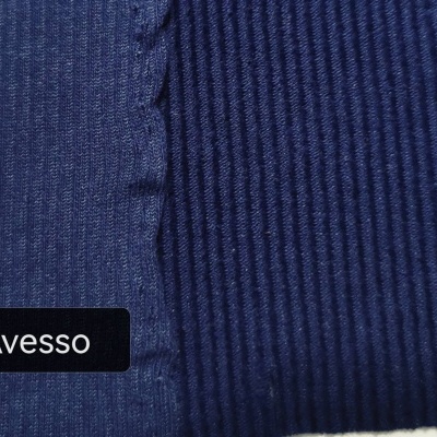 Tejido de punto (tipo terciopelo) acanalado con elastano