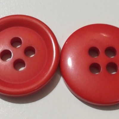 Botão Red Laranjado - 15mm Pack 12