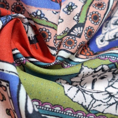 Tecido Algodão Padrão MUSEUM INDIA