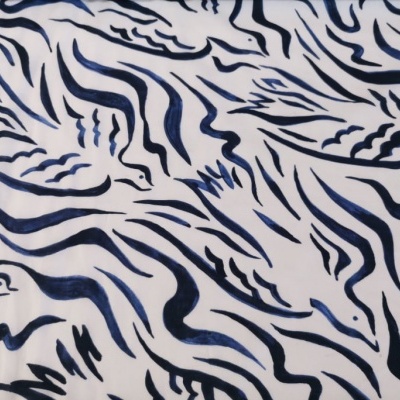 Tissu Voile BLUE BIRD