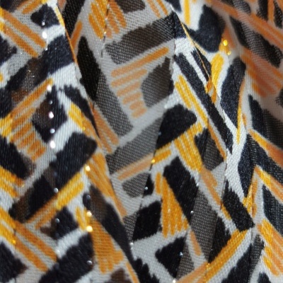 Tecido Chiffon c/Lurex NOIR OCRE