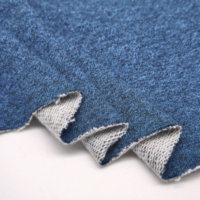 Polaire italienne sans cardage avec élasthanne DENIM MESCLA