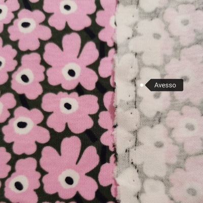 Malha Jersey Interlock PINK GARDEN