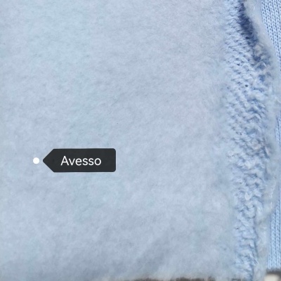 Polo américain en coton biologique/polyester cardé NEW BLUE