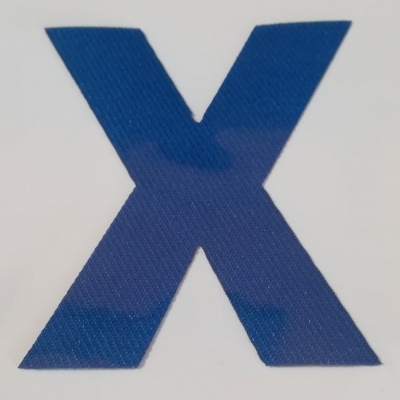 Application thermocollante Lettre X