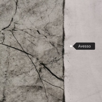 Malha canelada / rib GREY C/ RAIOS - OFF WHITE