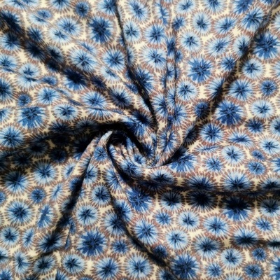 Tissu jersey interlock BLUE CIRCLE