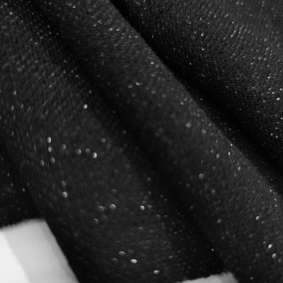 Malha Jersey Interlock c/ Lurex NEGRA