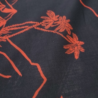 Tecido Algodão MARINHO DESERTO VERMELHO