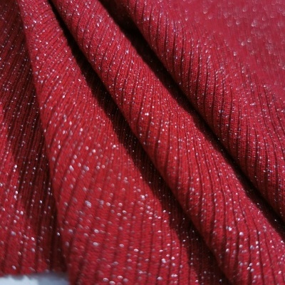 Malha canelada / rib c/lurex RED SHINE