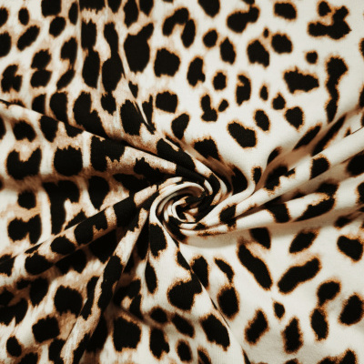 Malha Jersey Algodão c/elastano LEOPARDO