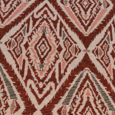 Malha Jacquard Interlock BEGE / BORDEAUX LOSANGOS