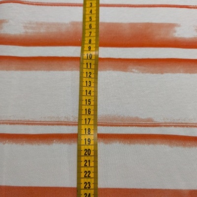 Malha Jersey Interlock algodão ORANGE STRIP
