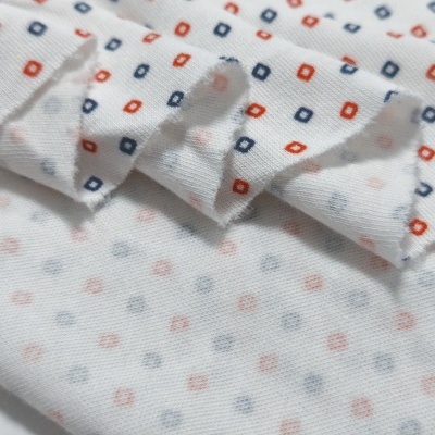 Malha Jersey Interlock algodão RED & BLUE