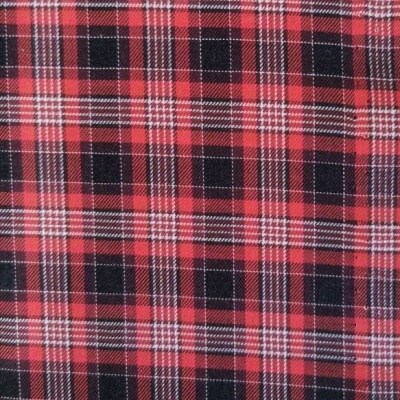 Tejido Algodón camisería TARTÁN ROJO