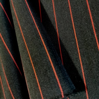 Tecido de Sarja PRETO / VERMELHO