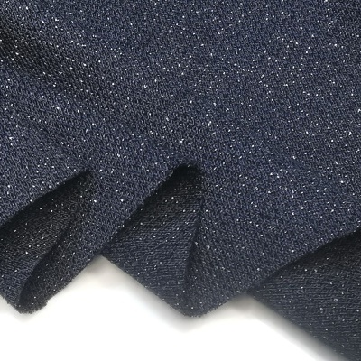 Jersey Interlock avec élasthanne SHINNE (BLEU MARINE)