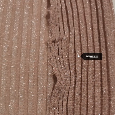 Malha canelada / rib c/lurex SHINE PINK