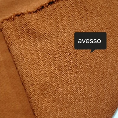 Polo en molleton diagonal sans cardage BURT ORANGE