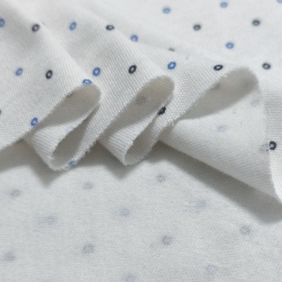 Malha Jersey Interlock algodão LUNARES AZULES