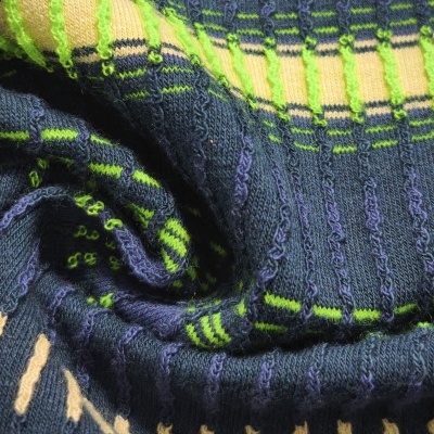 Maille côtelée  rib Jacquard