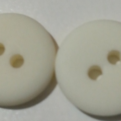 Botón blanco mate -12 mm Paquete de 12
