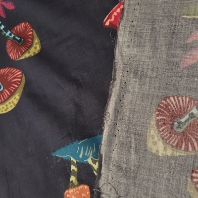 Tecido Algodão MARINHO COGUMELOS